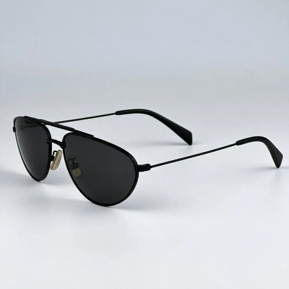 NEW Celine CL40077U 02A Matte Black Smoke Pilot Unisex Sunglasses CL 40077u